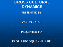cross cultural dynamics