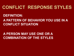 conflict response styles