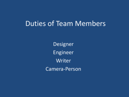Duties of Team Members