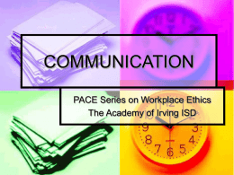 communication - 2007-2008 Academy Freshman PACE