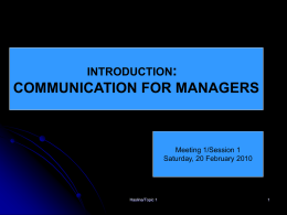 communication for managers