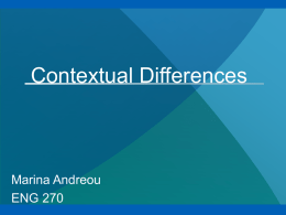 ENF 170-contextual differences Marina Andreou