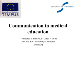 Pottecher – Communication in medical education