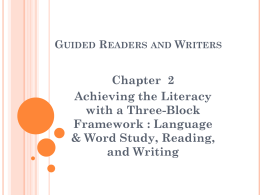 Guided Readers and Writers