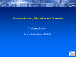 CommunicationEducationOutreach_March2014-CS - Indico