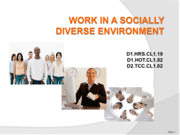 PPT Work in a socially diverse environment 270812