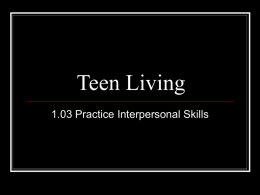 Practicing Interpersonal Skills