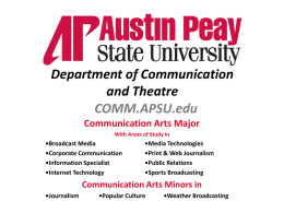 Communication Arts Major Sports Broadcasting Contact Information