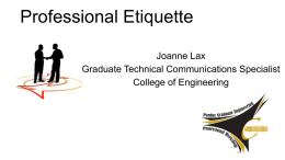 Professional Etiquette - Purdue College of Engineering