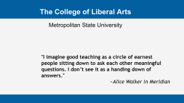 The College of Liberal Arts - Metropolitan State University