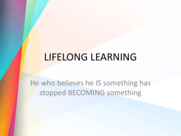 LIFELONG-LEARNING PRESENTATION