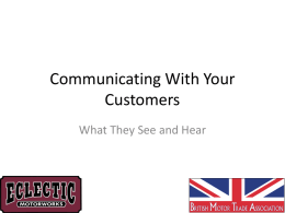 Communicating With Your Customers