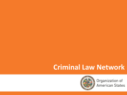 Criminal Law Network - Organization of American States