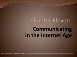 Communicating in the Internet Age