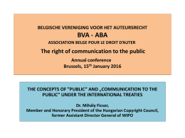 AND „COMMUNICATION TO THE PUBLIC”