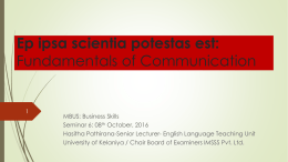 Fundamentals of communicationx