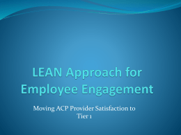 LEAN Approach for Employee Engagement