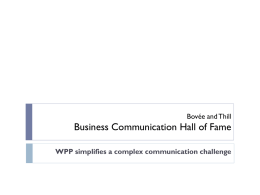 Business Communication Hall of Fame