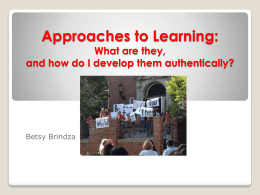Approaches to Learning: What are they, and how do I develop them