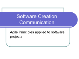 Software Creation Communication