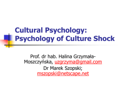 Cultural Psychology: Psychology of Culture Shock