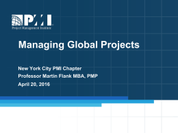 PMP Presentation Managing Global Projects