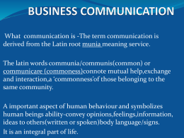 Introduction Business Communication