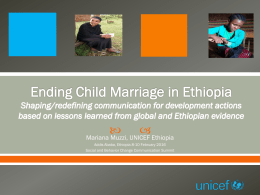 MMuzzi UNICEF Ethiopia Ending Child Marriage SBCC