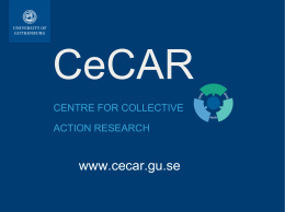by Sverker C. Jagers - Centre for Collective Action Research