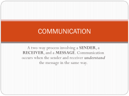 Unit 4 Communication PowerPoint