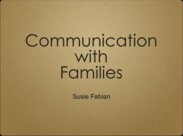 Communication with Families