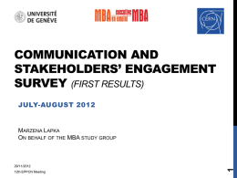 Survey ON CERN*s communicaton