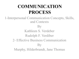 the interpersonal communication process