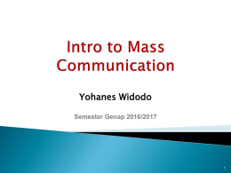 Intro to Mass Communication