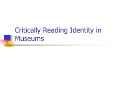 Reading National Identity in Museums