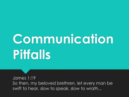 Communication Pitfalls