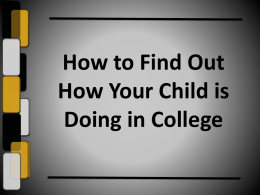 How to Find Out How Your Child is Doing in College