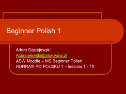 Beginning Polish Course Overview