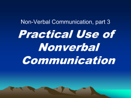 Practical Use of Nonverbal Communication