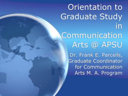 Graduate Study in Corporate Communication @ APSU
