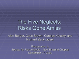 The Five Neglects - Harvard Kennedy School