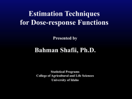 Estimation Techniques for Dose-response