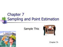 Ch 7A Sampling Distributions