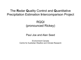 The Radar Quality Control and Quantitative Precipitation