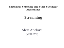 Lecture 3 (streaming)