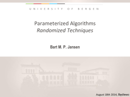 colorful - School on Parameterized Algorithms and Complexity