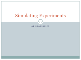 Simulating Experiments
