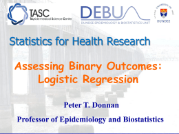 Fit Logistic Regression Model Dependent is binary outcome