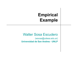 Empirical Example - Universidad de San Andrés