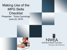 MPG SKills Checklist PowerPoint